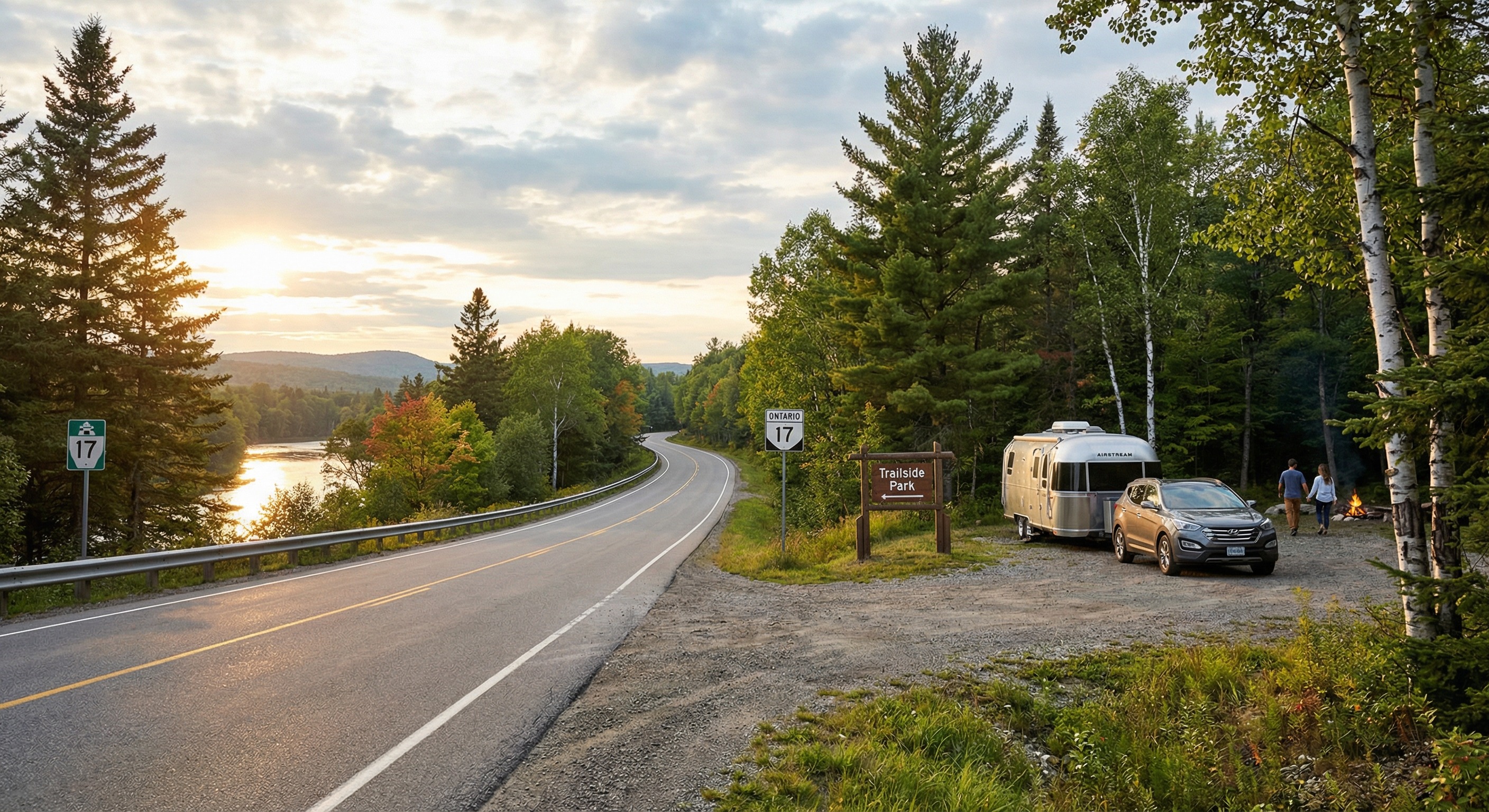 Forest road through the Ottawa Valley
